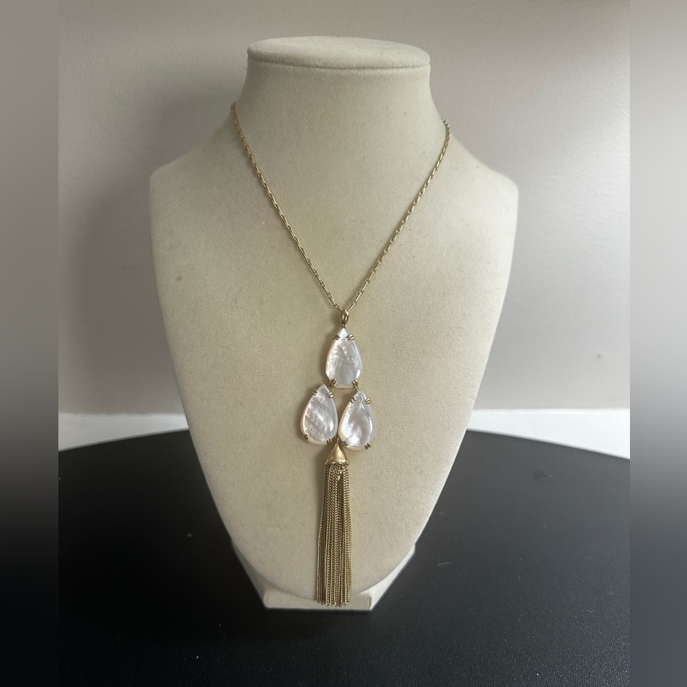 Stella & Dot Botanical Tassel Necklace.
